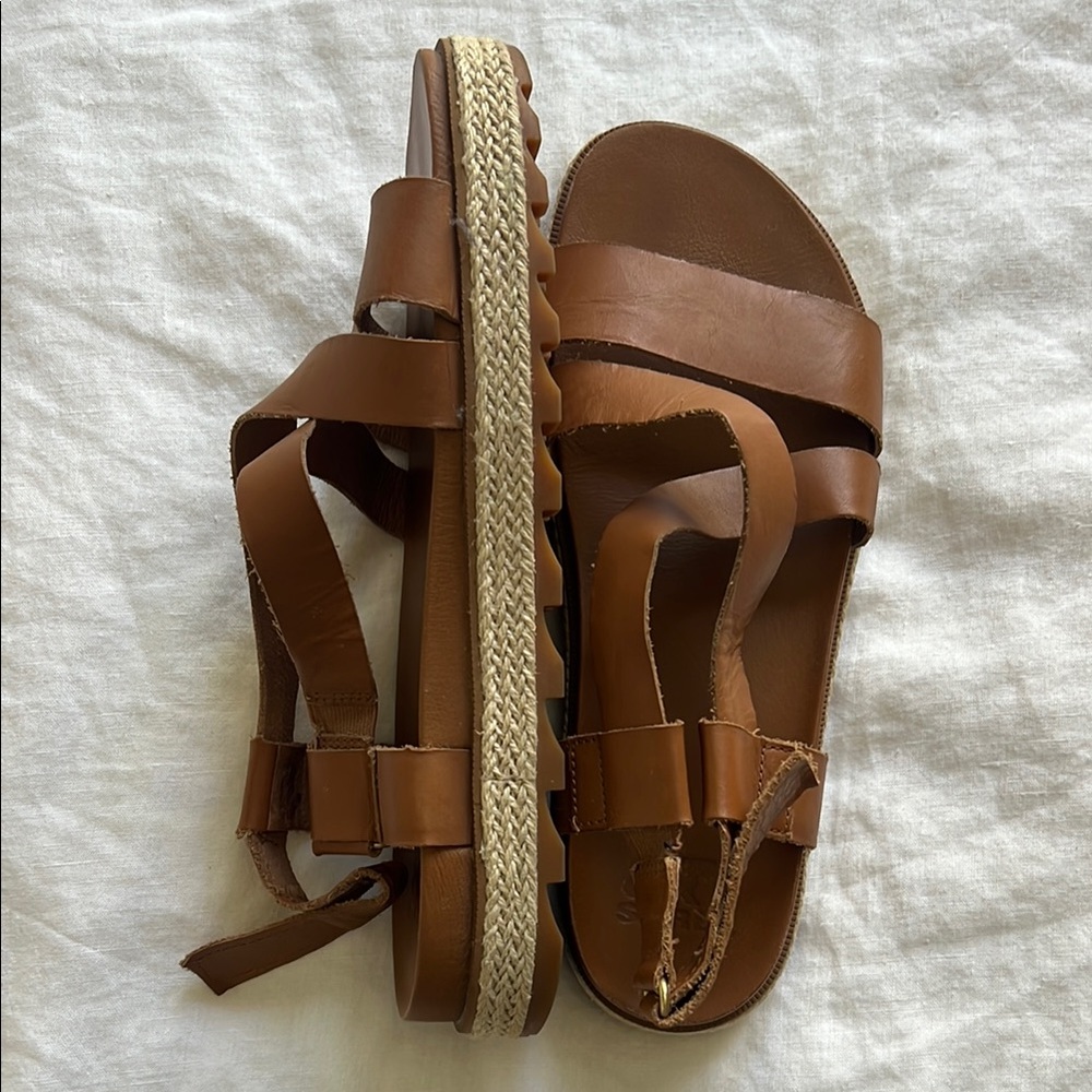 Sorel Roaming criss cross jute sandals womens 10